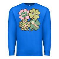 True Royal st patricks day clover Premium Sweatshirt - MaliasSmallBusiness