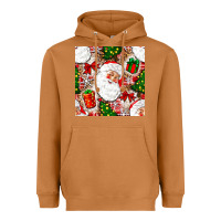 Meerkat Christmas Santa Claus and gift box Heavyweight Hoodie - NancyCooperArtShop