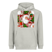 Moon Dust Christmas Santa Claus and gift box Heavyweight Hoodie - NancyCooperArtShop