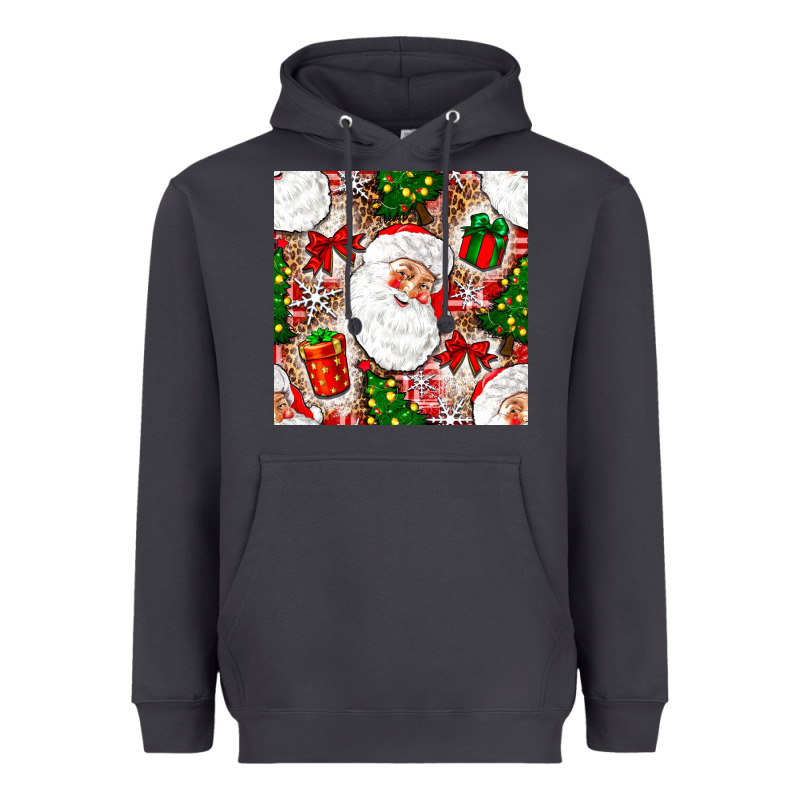 Christmas Santa Claus And Gift Box Heavyweight Hoodie by NancyCooperArtShop | Teevron