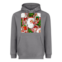 Storm Christmas Santa Claus and gift box Heavyweight Hoodie - NancyCooperArtShop