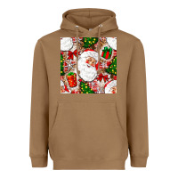 Toasted Coconut Christmas Santa Claus and gift box Heavyweight Hoodie - NancyCooperArtShop