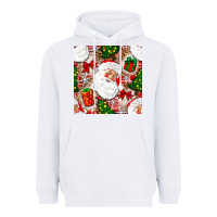 White Christmas Santa Claus and gift box Heavyweight Hoodie - NancyCooperArtShop