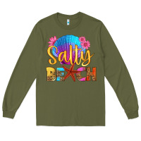 Army Green salty beach Long Sleeve Tee - HRA Design Shop