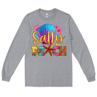 Heather Grey salty beach Long Sleeve Tee - HRA Design Shop
