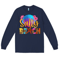 Navy salty beach Long Sleeve Tee - HRA Design Shop