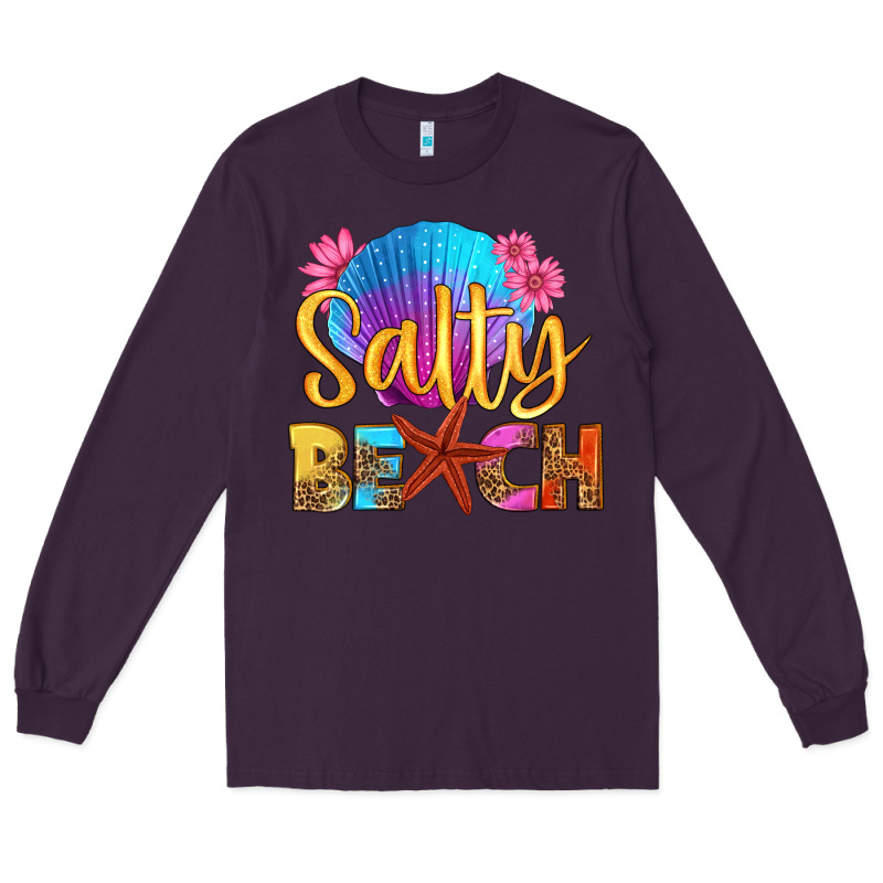 Salty Beach Long Sleeve Tee by HRA Design Shop | Teevron