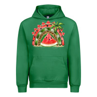 Emerald watermelon slice  rainbow Urban Hoodie - BarkalooDesign