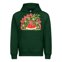 Forest Green watermelon slice  rainbow Urban Hoodie - BarkalooDesign