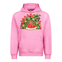 Fuchsia Pink watermelon slice  rainbow Urban Hoodie - BarkalooDesign