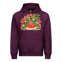Mauve Wine watermelon slice  rainbow Urban Hoodie - BarkalooDesign