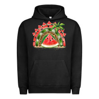 Pigment Black watermelon slice  rainbow Urban Hoodie - BarkalooDesign