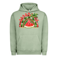Pigment Oil Green watermelon slice  rainbow Urban Hoodie - BarkalooDesign