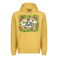 Antique Gold tis the season christmas tree cake Premium Hoodie - MaliasSmallBusiness