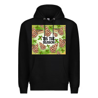 Black tis the season christmas tree cake Premium Hoodie - MaliasSmallBusiness