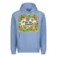 Colony Blue tis the season christmas tree cake Premium Hoodie - MaliasSmallBusiness