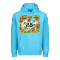 Ocean Blue tis the season christmas tree cake Premium Hoodie - MaliasSmallBusiness