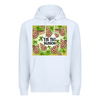 White tis the season christmas tree cake Premium Hoodie - MaliasSmallBusiness