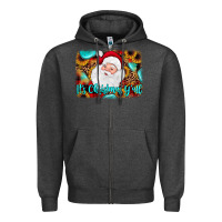 Charcoal Heather it's Christmas y'all background Zipper Hoodie - JahusDesignShop