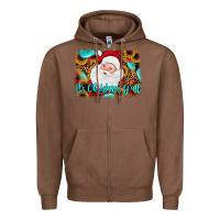 Chestnut it's Christmas y'all background Zipper Hoodie - JahusDesignShop