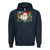 Navy it's Christmas y'all background Zipper Hoodie - JahusDesignShop