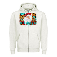 Oatmeal Heather it's Christmas y'all background Zipper Hoodie - JahusDesignShop