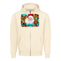Sandshell it's Christmas y'all background Zipper Hoodie - JahusDesignShop