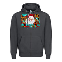 Smoke it's Christmas y'all background Zipper Hoodie - JahusDesignShop