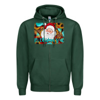 Sports Green it's Christmas y'all background Zipper Hoodie - JahusDesignShop