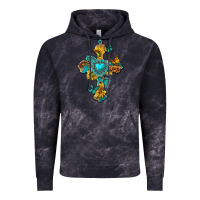 Cloud Black western cross with gemstone and sunflowers Vintage Hoodie - texasbilliewilder