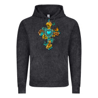 Vintage Black western cross with gemstone and sunflowers Vintage Hoodie - texasbilliewilder