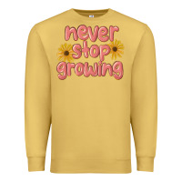 Antique Gold never stop growing Premium Sweatshirt - MaliasSmallBusiness