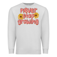 Dove Grey never stop growing Premium Sweatshirt - MaliasSmallBusiness
