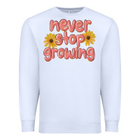 White never stop growing Premium Sweatshirt - MaliasSmallBusiness