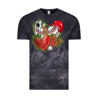 Cloud Black baseball with strawberry hearts Vintage Tee - texasbilliewilder