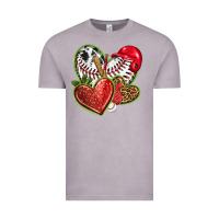 Vintage Zinc baseball with strawberry hearts Vintage Tee - texasbilliewilder