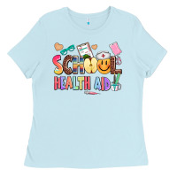 Baby Blue school healt aid Ladies Tee - AdoDesignShop