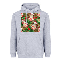 Heather Grey Christmas tree cakes Heavyweight Hoodie - NancyCooperArtShop