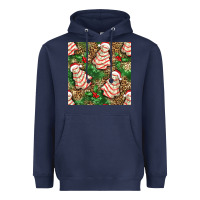Navy Christmas tree cakes Heavyweight Hoodie - NancyCooperArtShop