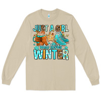 Mushroom just a girl who loves winter Long Sleeve Tee - FaDigitalArtStudio