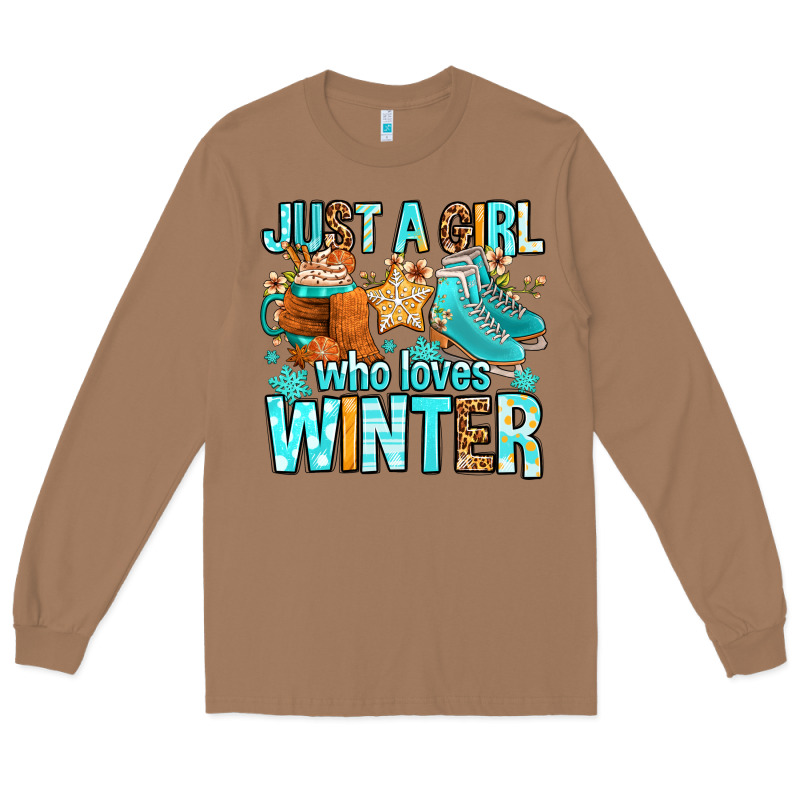 Just A Girl Who Loves Winter Long Sleeve Tee by FaDigitalArtStudio | Teevron