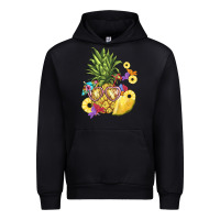 Black pineapple enjoying Urban Hoodie - BarkalooDesign