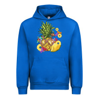 Cobalt pineapple enjoying Urban Hoodie - BarkalooDesign