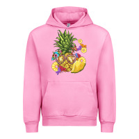 Fuchsia Pink pineapple enjoying Urban Hoodie - BarkalooDesign