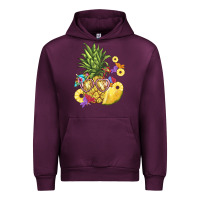 Mauve Wine pineapple enjoying Urban Hoodie - BarkalooDesign