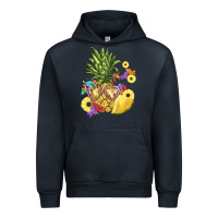 Navy pineapple enjoying Urban Hoodie - BarkalooDesign