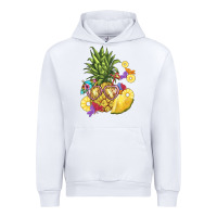 White pineapple enjoying Urban Hoodie - BarkalooDesign