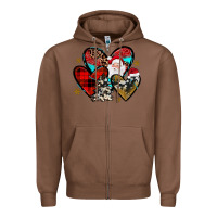 Chestnut Christmas heart Zipper Hoodie - JahusDesignShop