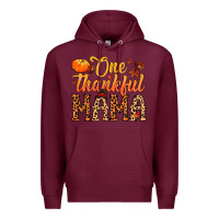 Burgundy one thankful mama Premium Hoodie - MaliasSmallBusiness