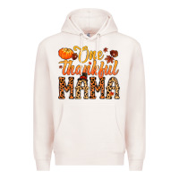 Pale Pink one thankful mama Premium Hoodie - MaliasSmallBusiness